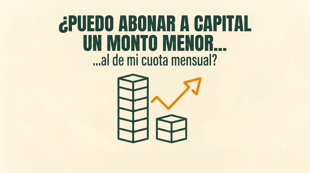 ¿Puedo abonar a capital un monto menor a mi cuota? Esto dice la ley